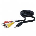 1,2 M 3,5 mm pistiku isane 3 RCA adapteriga 3,5 RCA isase heli-video AV-kaabli juhe