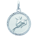 Les Tr&eacute;sors De Lily [J6013] - Pendentif Argent 'Sagittaire' argent&eacute; (rhodi&eacute;) - 18 mm h&otilde;be