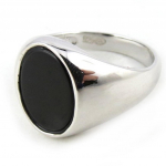 Meeste h&otilde;bes&otilde;rmus  King  oon&uuml;ks (roodiumiga kaetud) - 11x14 mm 58 h&otilde;be