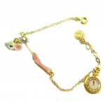 Les Tr&eacute;sors De Lily [P2008] - Bracelet artisanal 'Monde Merveilleux' (Cendrillon) rose dor&eacute; mitmev&auml;rviline