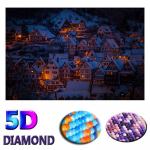 Full Drill 5D DIY teemantmaali linna maastik ristpistes teemanttikandid 20X30CM