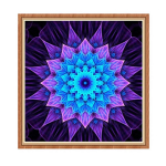 T&auml;ielik 5D Teemantmaal Lilla Mandala Mosaiik Tikand Ristpistes Kodukaunistus K&auml;sitsi valmistatud kingitus 25x25cm