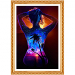 Teemantmaaling Beauty Body Art Scenery View Coconut Tree Stars Teemant DIY T&auml;ielik &uuml;mmargune kodukaunistus 20X30CM
