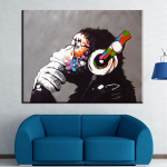 Loomade ahvide maalimine Moodne naljakas m&otilde;tlemine ahvipildi teemantmaaling Kodukaunistus 20X30CM