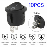 10 tk &uuml;mmarguse nupuga plastikust klahvl&uuml;liti SISSE/V&Auml;LJA Paadi auto automaatne l&uuml;liti 12 V must 10pcs