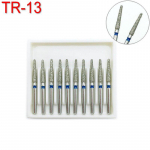 10 tk/komplekt Dental Diamond Burs Drill Poleeriv silumine Kiire k&auml;siinstrumendi hammaste valgendamise t&ouml;&ouml;riist Medium FG 1,6 mm TR-13