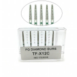 5 tk Diamond FG kiired puurid poleerimiseks ja silumiseks TF-X12C TF-X12C roheline
