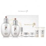 Whoo Gongjinhyang Seol valgendamise erikomplekt (2-osaline) ajalugu (tasakaalustaja+emulsioon+essents+t&auml;pp+kreem+puhastusvaht+koorimisgeel)