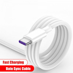 USB Type-C 5A &uuml;likiire laadimiskaabel Xiaomi 10 Redmi 10X 8A Note 9 9s 8 Pro jaoks Huawei P40 Honor X10 9S Play Samsung S8 S9plus NOTE10 jaoks 1m valge