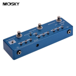 MOSKY RD5 5-in-1 kitarri mitme efektiga pedaalireverb + viivitus + v&otilde;imendi + &uuml;lek&auml;igukast + puhver t&auml;is sinine