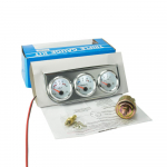 Kroomitud 2''52MM kolmekordse m&otilde;&otilde;turi komplekt Voltmeeter Veetemperatuuri n&auml;idik &Otilde;lir&otilde;hum&otilde;&otilde;tur koos anduriga autom&otilde;&otilde;turiga h&otilde;be