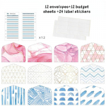 A6 p&auml;ris perforeeritud eelarvelehtede &uuml;mbrikukomplekt 6 auguga lahtiste lehtedega eelarvelehed paberarve Sularaha hoiustamine &uuml;mbrik &Auml;rivarustus