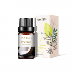 PHATOIL Coconut Fruit eeterlikud &otilde;lid &otilde;hupuhastile Natural Fragrance Oil Basish Skin Care Spa kehamassaaž DIY Fruit Parf&uuml;&uuml;m 10ML Coconut+a box