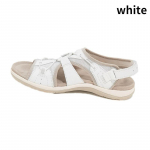 Uued naiste suvesandaalid Naiste sussid vabaajajalatsid Naistele mugavad madalad lamedad sandaalid rannajalatsid Naiste pl&auml;tud, slaidid 35 valge