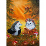 DIY Hedgehog 5D Teemantmaal T&auml;is&uuml;mmargune puur Loom Teemanttikandid Ristpistes Mosaiigikomplektid Seinakunst Kodukaunistuse kingitus Full Round 20x30CM
