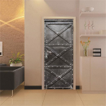 Roheline Metssild Isekleepuv uksetapeet 3D PVC Kodukaunistuse kleebis Ranna P&auml;ikesemaastiku Plakat Seinamaal Seinakleebise deurkleebis 19