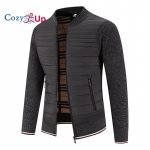 Cozy Up meeste pikkade varrukatega talvejoped, uus tikitud aluskrae pluss fliisist kootud &otilde;huke sobivus XXXL tumehall v&auml;rv