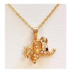 Les Tr&eacute;sors De Lily [R8122] - Disainer kaelakee  Elevant  valgest kullast - 15x10 mm valge