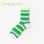 Kevadised ja s&uuml;gisesed keskmise toruga naiste vabaaja sokid, puuvillased triibulised sokid One Size