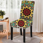 Elastne Mandala Print s&ouml;&ouml;gitooli kate Strech lilleline tool Slipcover istme kate k&ouml;&ouml;gitabureti kaitseks kodukaunistus Universal Size