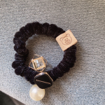 1 TK &uuml;hev&auml;rviline siidist satiinist elastne juuksepael t&auml;iustatud tunnetust&auml;htedega Naiste hobusesaba juukseklamber Juuste n&ouml;&ouml;r Juuste aksessuaarid LM must