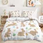 3D k&uuml;&uuml;liku voodipesukomplekt Lihav&otilde;ttep&uuml;hade tekikott ja padjap&uuml;&uuml;r 2/3 loomatr&uuml;kiga pastoraalne stiil AU/DE/US/UK kodukaunistus Cama 90 --155x220cm