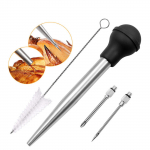 Sagit roostevabast terasest T&uuml;rgi Baster Baster s&uuml;stal liha k&uuml;psetamiseks pihustikomplekt 2 marinaadin&otilde;elaga 1 puhastuspintsel One Size must