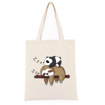 Panda Lamab laisal Anime Kawaii K&auml;ekotid Naistele Korea vintage l&otilde;uendist kott, kaasas suur &otilde;lakott 24*26cm beež