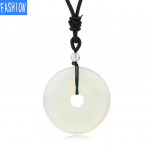 Loominguline Euroopa ja Ameerika looduslikust kivist nostalgiline kontsentriline r&otilde;ngas, turvaklamber, roosa kristallist kampsun kaelakee tiger eye