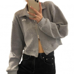 Kevadmantel t&otilde;mblukk, soe pehme mood kevad s&uuml;gis &otilde;huke &uuml;hev&auml;rviline l&uuml;hike mantel t&auml;navariided M hall