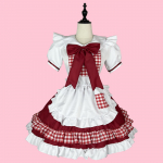 Seksikas Lolita neiu kleit Jaapani armas naiste Kawaii kleit Rollim&auml;ng kost&uuml;&uuml;m Halloweeni pidu Cosplay Anime Kawaii r&otilde;ivad S punane