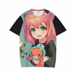 Jaapani anime SPY X FAMILY T-s&auml;rk Meeste armsad multifilmiriided Anya suvised topid T-s&auml;rk Unisex T-s&auml;rgi versiooniga T-s&auml;rk Kingitused S