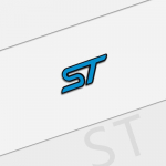 Auto metallist ST kirjaga 3D m&auml;rgi kleebised auto rooliratta kleebis Ford STLINE Fiesta Ecosport Mondeo Fusion Focus Kuga jaoks 1