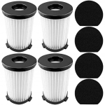 4 filtrit ja 4 k&auml;sna Cecotec Conga Thunderbrush 520 550 560 E Handyforce 2761 2759 tolmuimeja jaoks 23x16x7cm