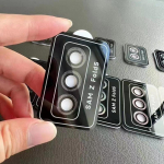 Gitter kaamera objektiivi kaamera kaitse Samsung Galaxy Z Fold 5 4 3 / Flip 5 4 3 metallist objektiivi r&otilde;ngas, teemant kaitseklaasist kaitsekork Galaxy Z fold 5 must