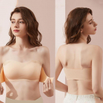 Olkaimeta rinnahoidja naistele N&auml;htamatud toruga topid &Otilde;mblusteta hingavad juhtmevabad pulmarinnahoidjad Push Up rinnahoidjad Naiste pesu Seksikas bralette L aprikoosi