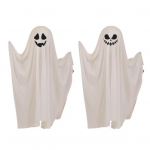 1 komplekt helendavat kummituslikku kaunistust, vastupidav &otilde;udne pidulik LED kummitusrekvisiit Halloweeni pidude kaunistamiseks A