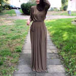 Naiste moslemi abaya kleit L&auml;his-Ida k&otilde;rge v&ouml;&ouml;kohaga kleit Ramadani muusika kleit elegantne klubi &otilde;htukleit, islami naiste riided XXL khaki