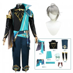 Al Haithami Cosplay kost&uuml;&uuml;mim&auml;ng Alhaithami paruka vormiriietus Halloweeni Alhaithami r&otilde;ivaste karnevali rollim&auml;ng L-(Full set+wig)