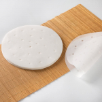 100 tk 8,9 cm Premium perforeeritud p&auml;rgamentpaberi lehed Mittenakkuva korvimatt Ideaalne AirFryersi jaoks Aurutamine K&uuml;psetamine Toiduvalmistamiseks MYY valge