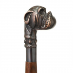 Wood Walking Stick, Bull Dog Head Vintage Cane, Antique Cane Brass Gift for Men and Women Handmade Design Gift 91.44 cm
