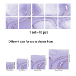 10 tk Hallid valged v&auml;rvilised marmorplaadid Kleebis K&ouml;&ouml;k Garderoob Vannituba Kodusisustus Isekleepuvad kristallist k&otilde;vast filmikunstist seinakleebised 20cm&times;20cm&times;10pcs