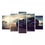 5 paneeliga lahe automaastik HD-print Kaasaegne l&otilde;uend seinakunst Modulaarne l&otilde;uendimaal Elutuba Dekoratiivne moodulpildiraam Ilma raamita 20x35cm*2 20x45cm*2 20x55cm*1