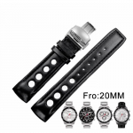 20 mm PRS516 seeria T044430A T044417A T044430 seeria kellarihm Vastupidav pehme ehtsast nahast kellarihm Randmek&auml;ev&otilde;ru k&auml;ev&otilde;ru T044 jaoks 20MM must