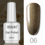 ROSALIND 15 ml k&uuml;&uuml;nelakk, poolp&uuml;siv leotav UV geelk&uuml;&uuml;nelakk, pealislakk geellakk