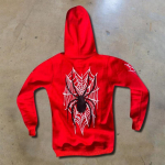 Punane t&auml;ist&otilde;mblukuga dressipluus L&otilde;bus printimine Hip Hop Esteetika Y2K Riietus Hoodie T&auml;navar&otilde;ivad Retrostiilis M punane