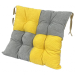 &Otilde;mbluspadi Colorblock polsterdatud paksendatud pehme libisemiskindel elastne ruudukujuline liitmik toolipadi Kodu k&ouml;&ouml;k Kontor sise&otilde;u istmepadi Diivan Dekoratiivne kollane