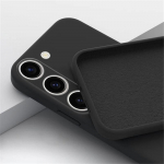 L&auml;ikiv pehme vedela silikoonist telefoni&uuml;mbris Samsung Galaxy A04S A04E A14 A24 A34 A54 A23 A33 A53 A73 M13 M23 M33 M53 5G 4G objektiivi kaamera kaitse kate For Samsung Galaxy A24 4G must