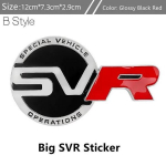 Sulamist autokleebised esiv&otilde;re embleem SVR logo jaoks Range Rover Evoque Discovery Defender Freelander L322 Velar Sport Overfinch B Style SVR Sticker1273cm