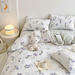 Talvine piima sametitr&uuml;kiga neljaosaline komplekt, paksendatud ja sooja piima sameti komplekt, kahepoolsed sametlehed 1.2m bed sheet 3pcs